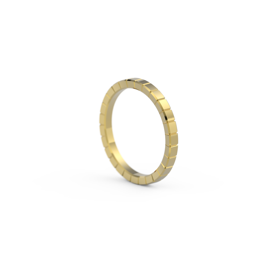 Anello di raffinatezza reale 2,5 mm in oro massiccio 14kt/18kt